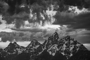 Clouds over the Tetons Black & White